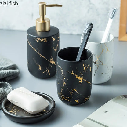 Nordic Matte Bathroom Accessories Set