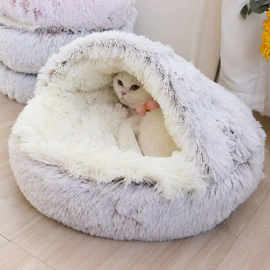 Plush Round Cat Bed